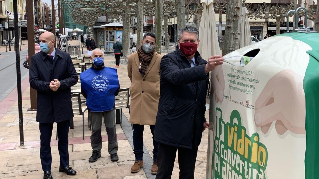 Ecovidrio y el Ayuntamiento de León lanzan un reto solidario con el Banco de Alimentos