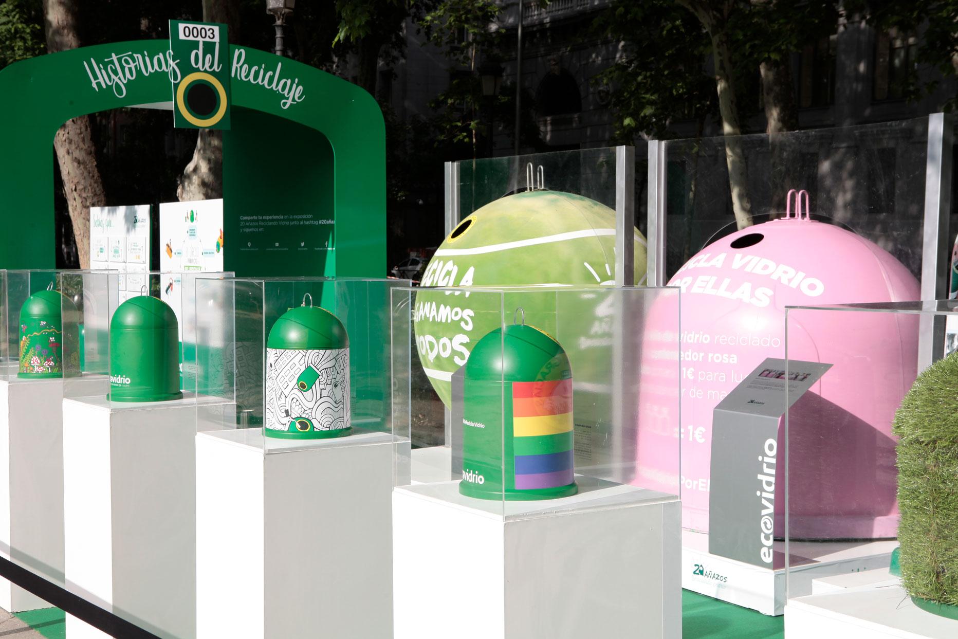 exposición itinerante “20 añazos reciclando envases de vidrio"